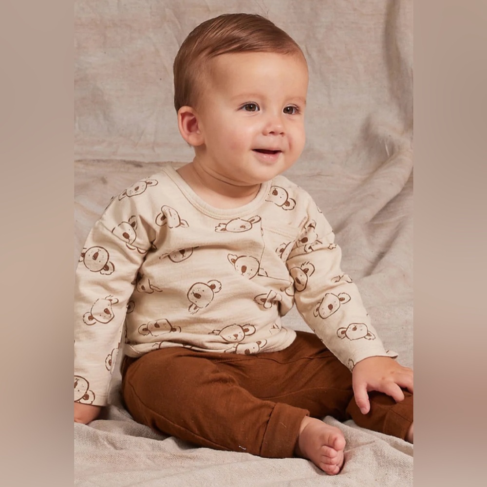 Rylee + Cru Kids Long Sleeve Koala Bear Shirt Size 2-3y